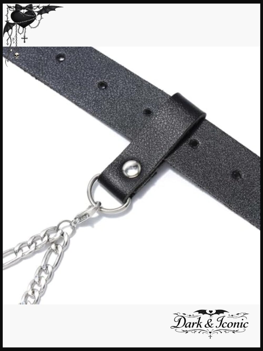 Adjustable Leather Chest Harness Body Chain Gothic Rave Accessory - Picture 6 of 7